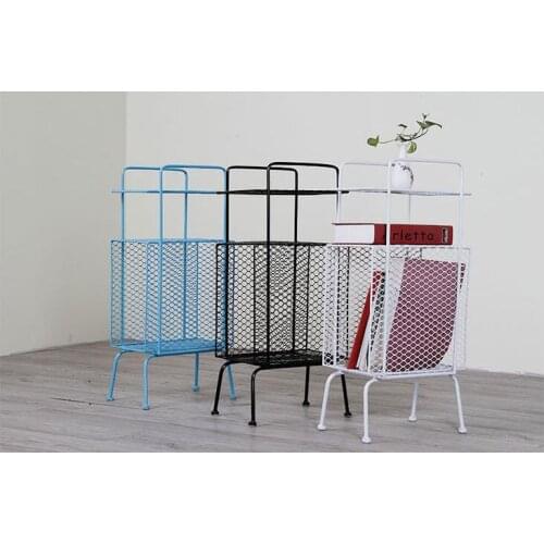 Grid magazine rack. Sofa side rack. Vertical position. Bookshelf