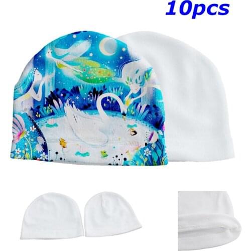 10pcs Sublimation Hat Outdoor Warm Windproof Fleece Sports Cycling Hat For Sublimation INK Print DIY Gift