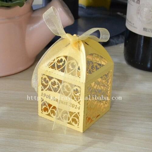 Gold wedding gift box,decorative indian sweet boxes