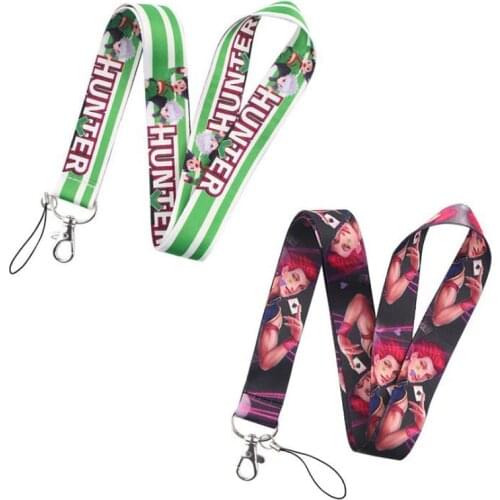 1 Pcs Kawaii Anime Hunter X Hunter Keychains Lanyards Cosplay Props Keyrings for Cell Phone Neck Strap ID Lanyards Figure Toys