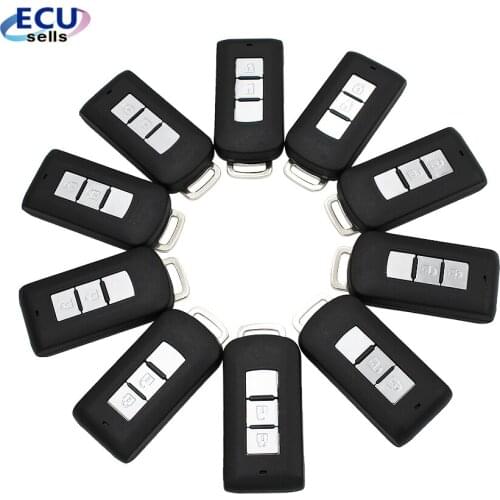 10PCS X 2 Button Smart Remote Key Shell Case Fob for Mitsubishi Lancer Outlander ASX 2008-2016
