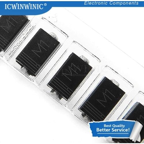 100piece IN4001 SMA M1 DIODE 1N4001 SMD 1A 50V Rectifier Diode New original In Stock