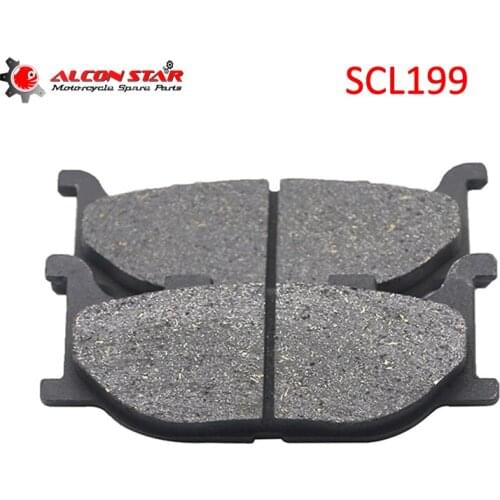 Alconstar- 1 pair Front Motorcycle Parts Brake Pads for Yamaha XV125 XV250 XVS125 CP250 YP250 YP400 XP500 FZ6 XJ600 XJ6 MT-03