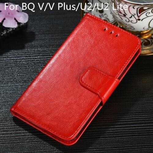 For BQ Aquaris V V Plus U2 U2 Lite Case Cover PU Leather Wallet Case for Coque For BQ Aquaris V V Plus U2 U2 Lite