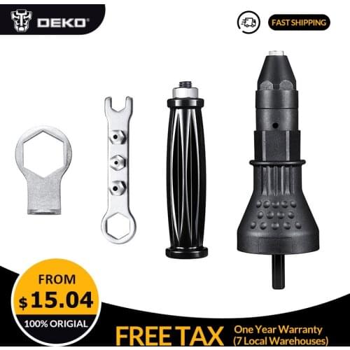 DEKO Electric Rivet Nut Gun Riveting Tool Cordless Riveting Drill Adaptor Insert Nut Tool Riveting Drill Adapter