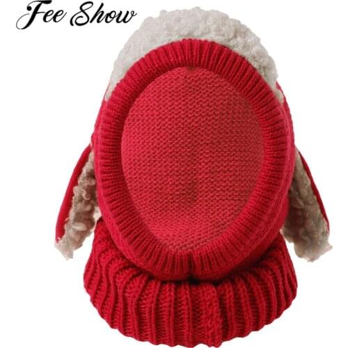 Baby Hat With Puppy Ears Autumn Winter Infant Cotton Newborn Accessories Warm High Neck Scarf Knit Cap Children Toddler Hats