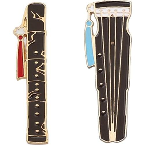 The Wild Glass Art Picture Lapel Pin Wei Wuxian Lan Wangji Cartoon Badges For Clothes Bag Mo Dao Zu Shi Anime Series Pin