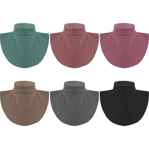 Detachable Unisex Shirt Fake Collar Autumn Winter Thick Dickey Collar Faux Turtleneck Mock Neck Half Top Blouse Neck Warmer Bib