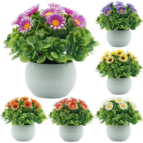 Artificial Flower Plant Potted Bonsai Living Room Office Balcony Desktop Decor Artificial Plants home and garden, office