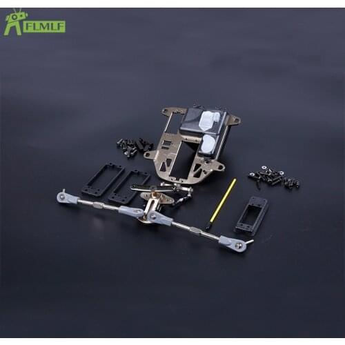 Alloy CNC Metal Symmetrical Steering Kits (Plastic Rod Version) Fit for 1/5 HPI ROVAN KM BAJA 5B 5T 5SC