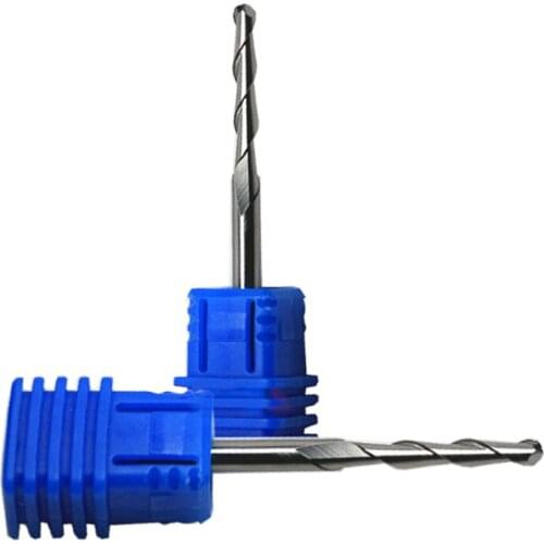 1pc 3.175mm SHK A series Milling cutter Ball nose 2 Flutes End Mill CNC BALLNOSE router bits Silhouette relief tools