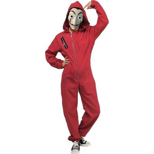 2020 Newest Salvador Dali Movie The House of Paper La Casa De Papel Cosplay Party Halloween Mask Money Heist Costume & Face Mask