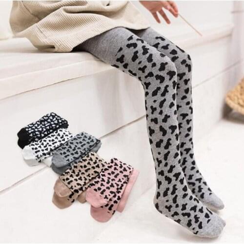 Leopard Baby Girl Tights For Newborn Cotton Baby Girl Clothes Winter Soft Baby Stockings Meisje Infant Kids Pantyhose