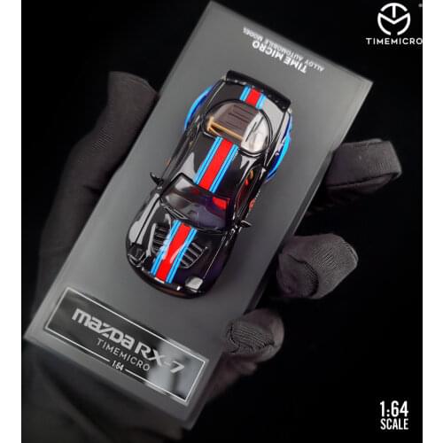 TM Models 1/64 Model Cars Mazd RX7 FC Matini Racing Car JDM Style Diecast JDM Racing Car Gift for Boys Girls Display Case