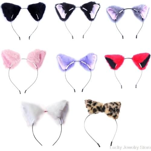 Fashion Girl Cute Ear Long Fur Hair Headband Anime Cosplay Party Costume F25 21 Dropshipping