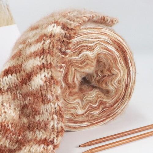 2 balls *100g Mohair Blended yarn for knitting Melange Thin yarn Hand knitting shawl scarf threads Knit silk yarn crochet ZL35