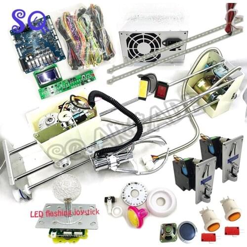 Claw Crane Machine DIY kit with lcd PCB /crane claw joystick/flashing buttons/2 coin acceptors/ speaker