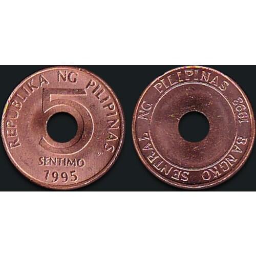 Philippines 5 centimes New Genuine Original Coins 100% Real Issuing Coins Unc