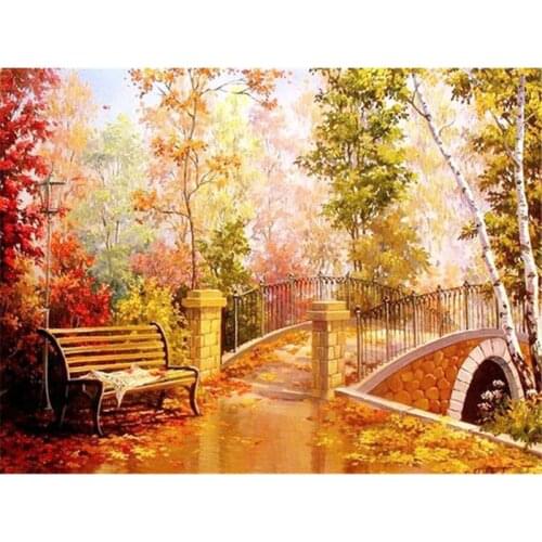Full Square Diamond Painting Autumn 5D DIY Cross Stitch Landscape Diamond Embroidery Sale Mosaic Crafts Home Decor