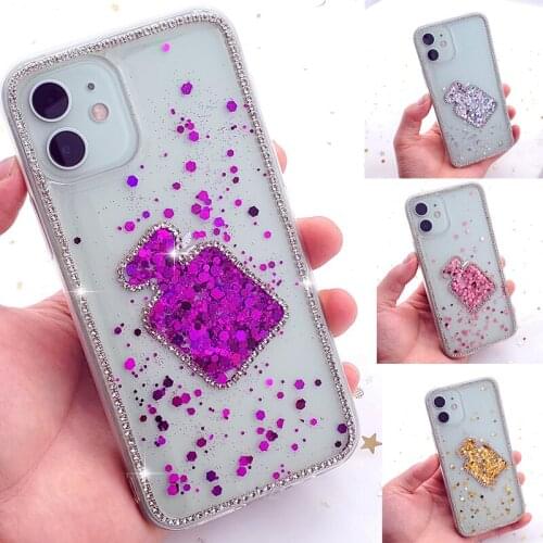 Luxury Glitter Perfume Bottle Silicone Case For Huawei P20 P30 P40 Lite Soft Back Case For Huawei Mate 40 30 Shockproof Covers