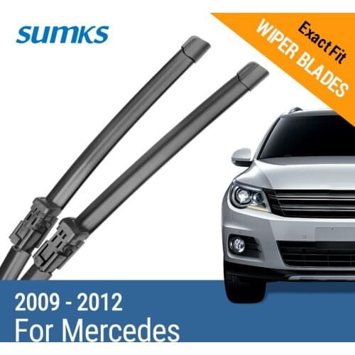 SUMKS Wiper Blades for Mercedes E-Class W212 24"&24" Fit Push Button Arms 2014 2015