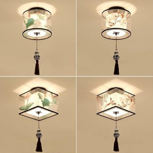 LED new Chinese ceiling lamp aisle living room round bedroom study restaurant hotel balcony light home lighting LB022001