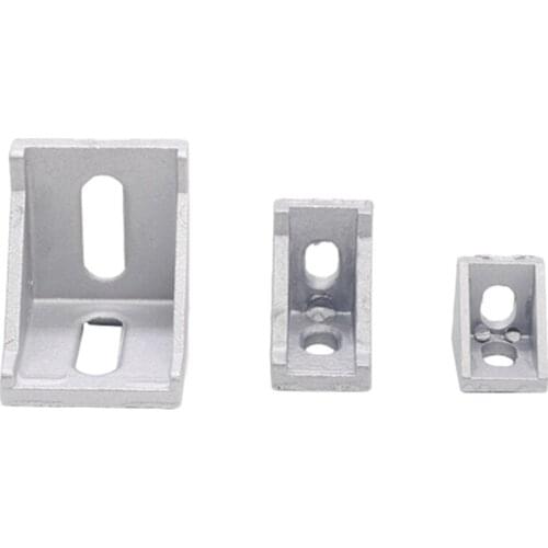 20pcs/lot 2020 2028 Corner Fitting Angle Aluminum Connector Bracket Fastener 3030 Industrial Corner Bracket