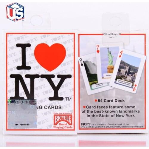 Bicycle I Love NY Playing Cards Poker Size Deck USPCC New York City Landmarks Custom New Edition Magic Cards Magic Tricks Props