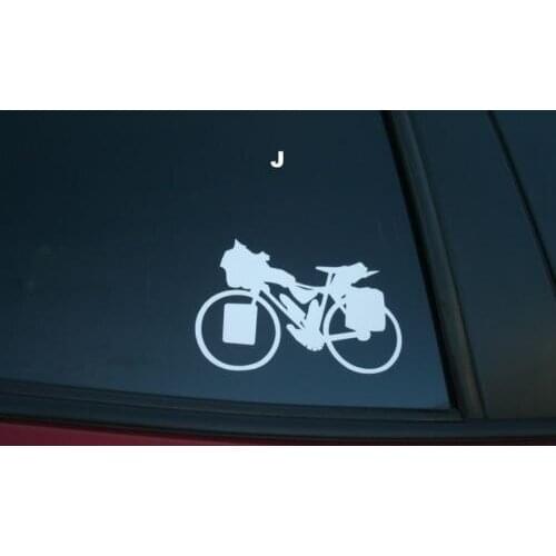 BikePacking Bike die-cut window sticker 12.5cm