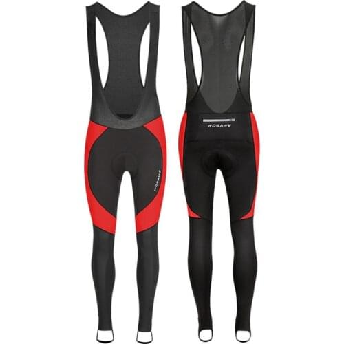 Bike Cycling Trousers Breathable Moisture Wicking Pants Winter Thermal Cycling Clothing with Rear Reflective Zippered Pocket