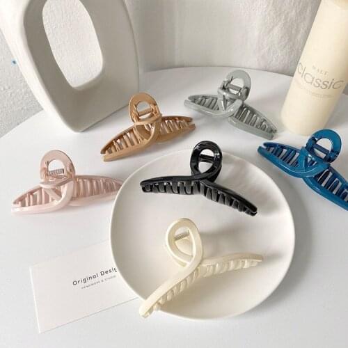 New Fashion Imitation Solid Color Hairpin Geometric Girl Hair Claw Acrylic Hair Clips For Women hairstyle Hair Accessories