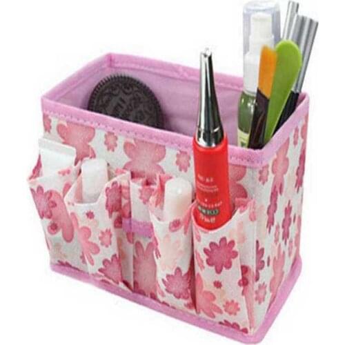 Female Household Foldable Make Up Organizer Cosmetic Makeup Storage Box Desktop Stationery Storage Box Jewelry Organizer Case