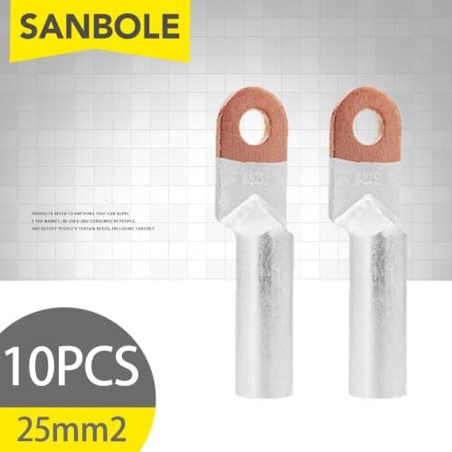 10pcs Copper-Aluminum O Shape Nose Connection Wiring Terminal Cable Wire 25 Square DTL-25