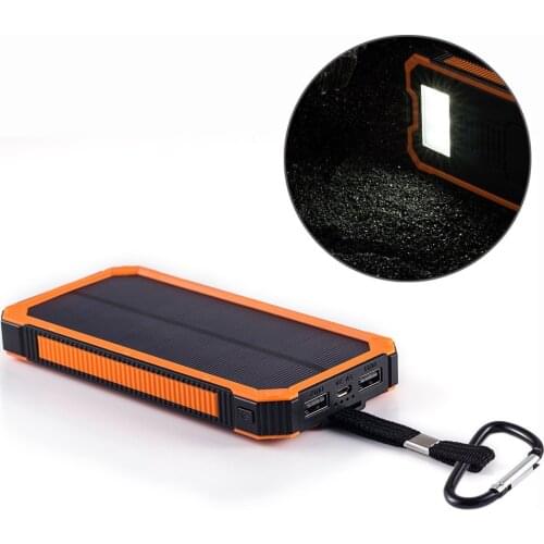 2018 New Arrival PowerGreen 15000mAh Solar Power Bank 5V 2A Solar Charger External Battery Pack for Phones