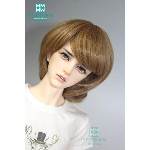 Doll accessories doll wigs for 1/3 1/4 1/6 BJD dolls hair brown fashion short Boys and girls are suitable 026