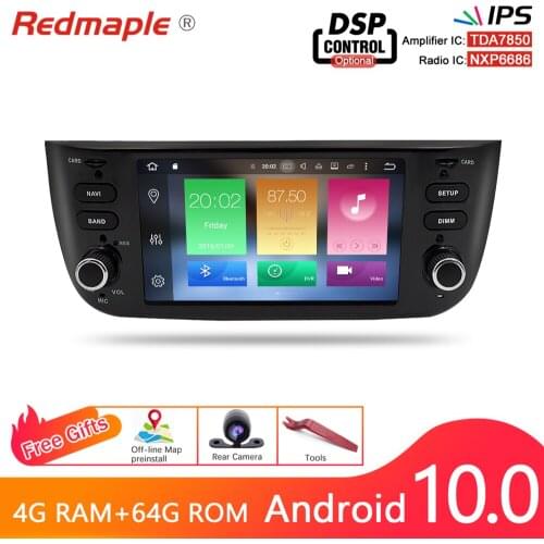 Android 10.0 Car Radio GPS Navigation Multimedia Stereo For Fiat Grande Punto Linea 2012-2017 DVD Player Auto RDS Audio Headunit