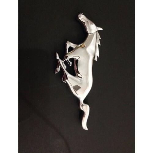 Car Badge For Mustang Pony GT 1994-2004 ABS Plastic chrome Sticker Running Horse Head Logo Emblem
