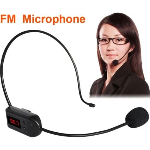 FM Wireless Microphone Headset Megaphone Radio Mic For Loudspeaker Teaching Meeting Radio Mic for Tour Guide Salesman JUNKE MIC