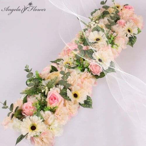 DIY1M wedding flower decor for iron arch artificial flower arrangement supplies Road lead cited flower Row Window T station