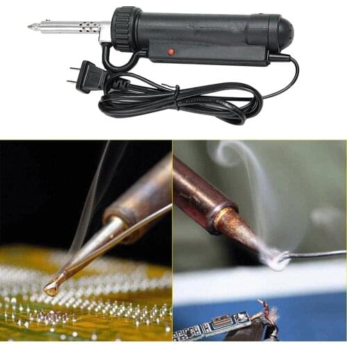 Electric Vacuum Soldering Sucker Desoldering Suction Pump Iron Gun Tin Welding Desolder with Nozzle 110V Portable Repair Tool