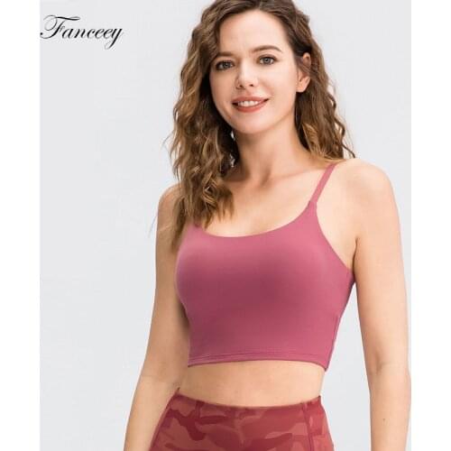 Fanceey Sexy Women Sports Underwear Push Up Sports Bra Paddes Gym Crop Top Female Sportswear Seamless Tank Top Fitness Yoga Vest