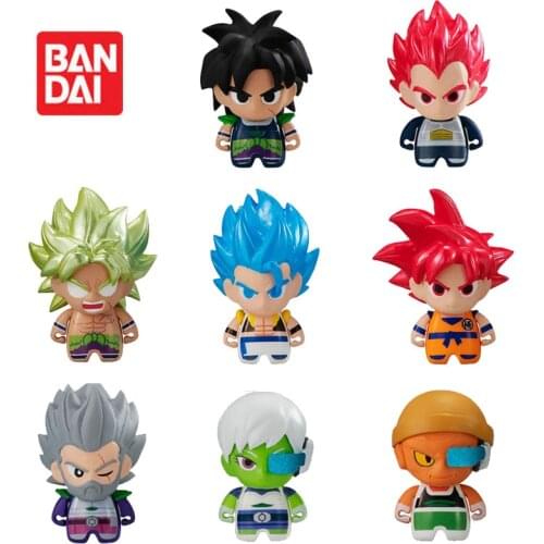 Bandai Dragon Ball Blockman Son Goku Broli Gogeta Vegeta IV Anime Figures Collectable Model Toys ABS Kid Gift 6.5-9.5CM