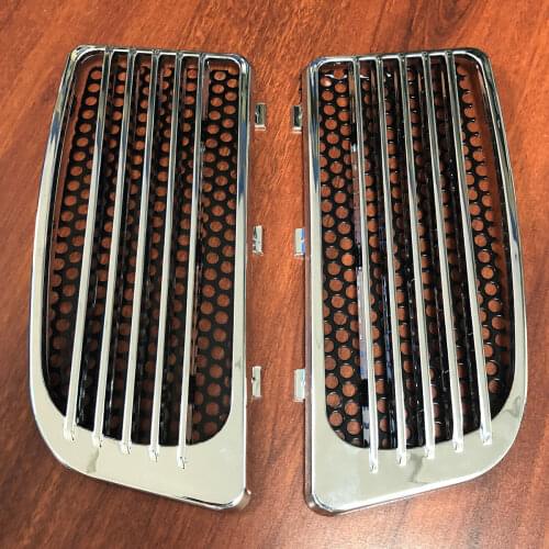 Chrome Radiator Grills&Screens For Harley 2014-2019 Touring Street Glide Road King With Twin Cooled Models