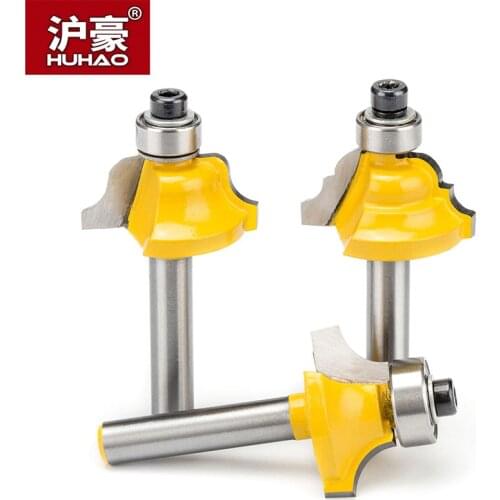 HUHAO Woodworking Router Bits for Wood 2 Flutes Endmill With Bearing Milling Cutter CNC Tool For MDF Hard Wood