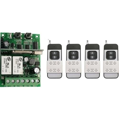 Individual learning code DC9V 12V 24V 10A 2CH RF wireless remote control switch System Transmitter+ Receiver light /Garage Door