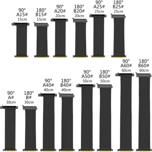 Full Speed 3.0 PCIE X16 Riser Cable Graphics Card Extension Cable PCI Express Riser Shielded Extender for GPU Vertical