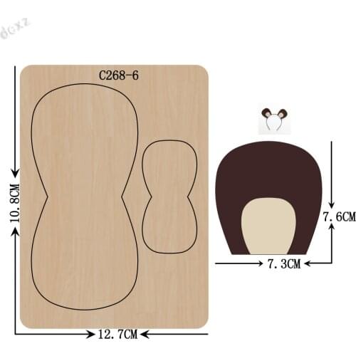 New Bow Wooden die Scrapbooking C-268-6 Cutting Dies for common die cutting machines on the market