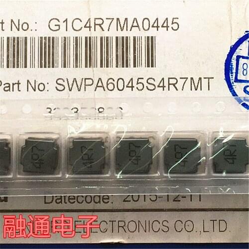 Original new 100% SWPA6045S4R7MT 4.7uH 4.97A magnetic powder rubber winding power inductor large current