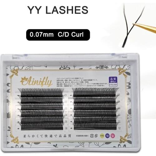 Y-Shaped Lashes Soft Eyelashes Extensions Double Tip Lashes 0.07mm C/D Fluffy Individual Eyelashes Fans Eyelash Makeup Cilios