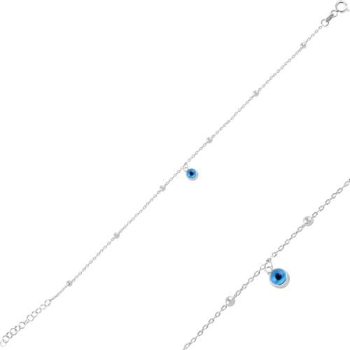 Silver 925 Sterling Dangle Eye & Bulk Bracelet